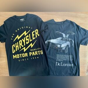 Barely worn 3 men’s tees size small
 Dodge,Delorian, Chrysler tee